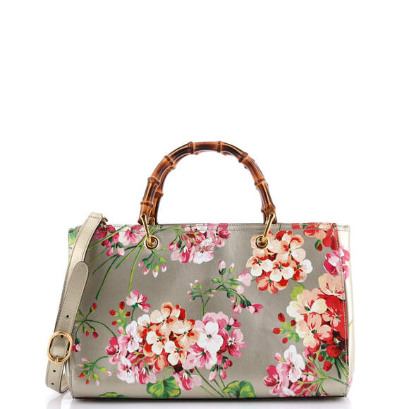 Gucci Bamboo Shopper Tote Blooms Print #165454G92B - Picture 2 of 10